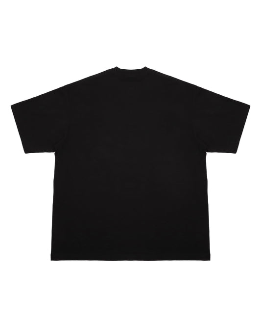 Black t-shirt on a white background