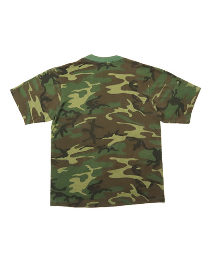 Camouflage t-shirt on a white background
