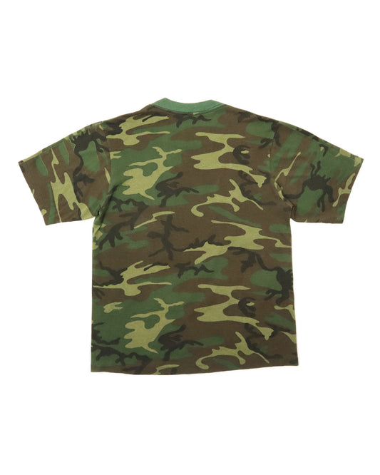 Camouflage t-shirt on a white background