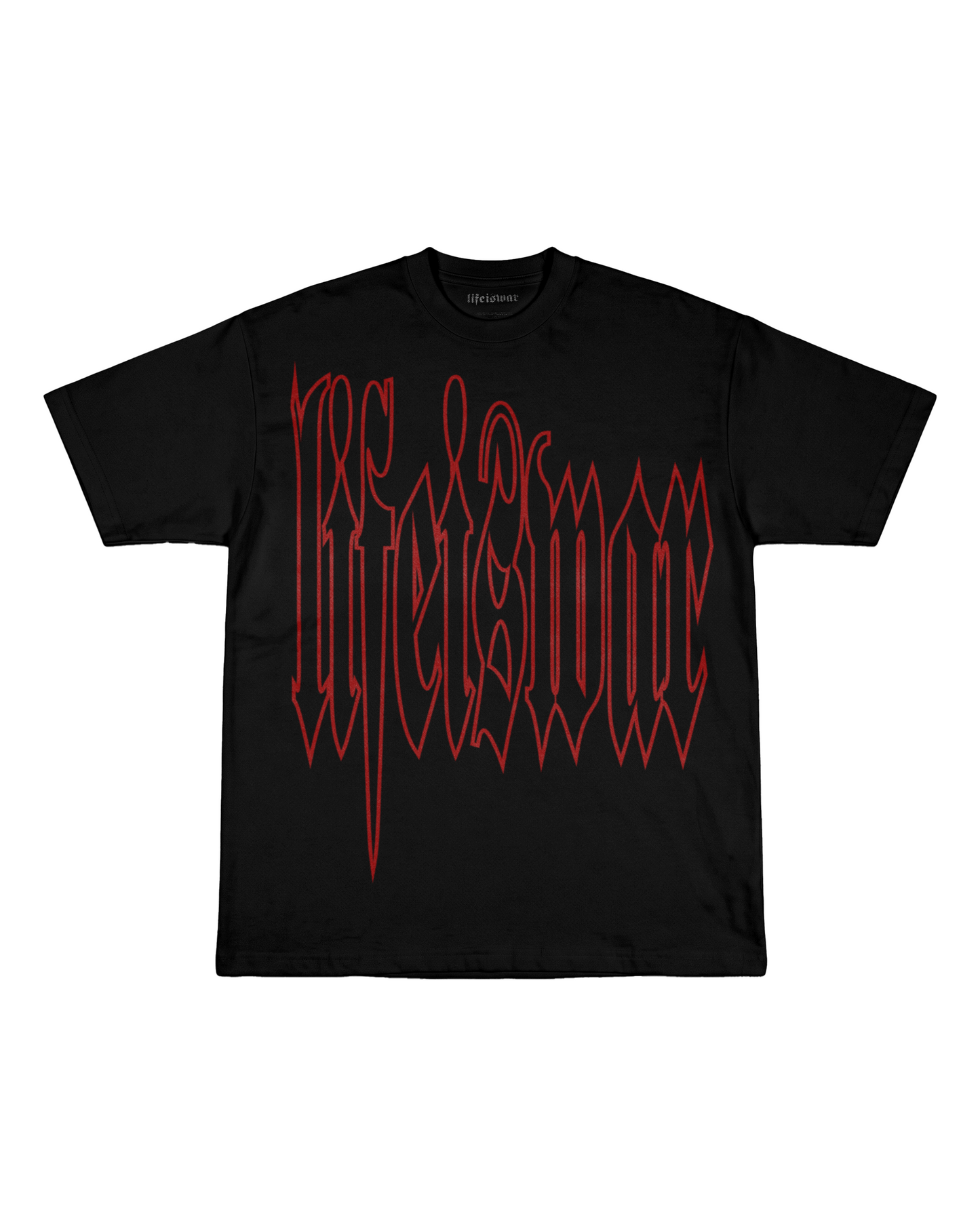 Elongated LIW Outlined [BLACK/RED] T-shirt
