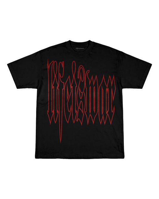 Elongated LIW Outlined [BLACK/RED] T-shirt