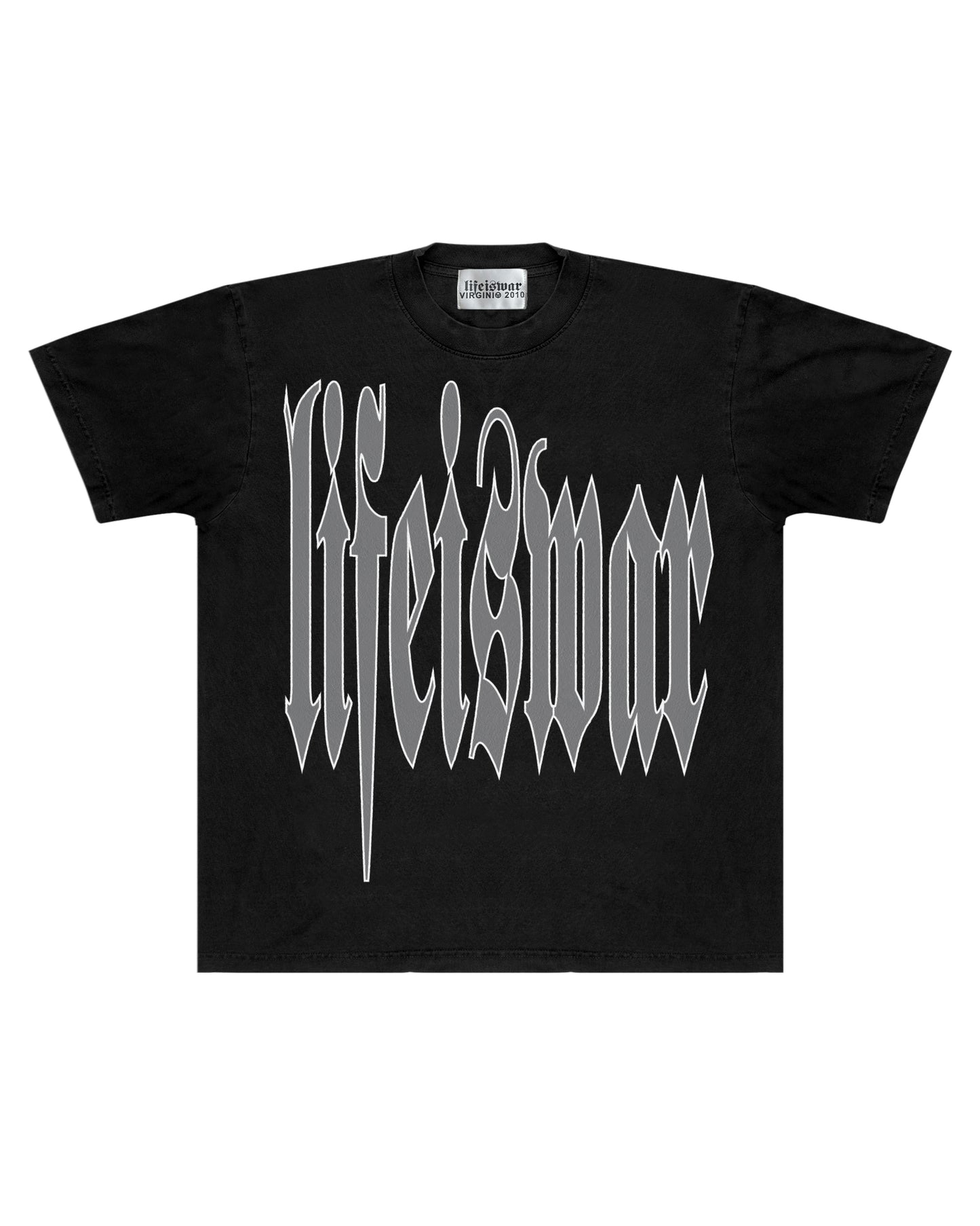 Elongated LIW Outlined [BLACK/GRAY] T-shirt