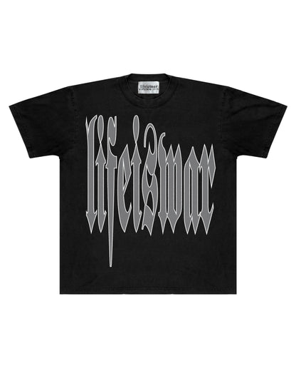 Elongated LIW Outlined [BLACK/GRAY] T-shirt