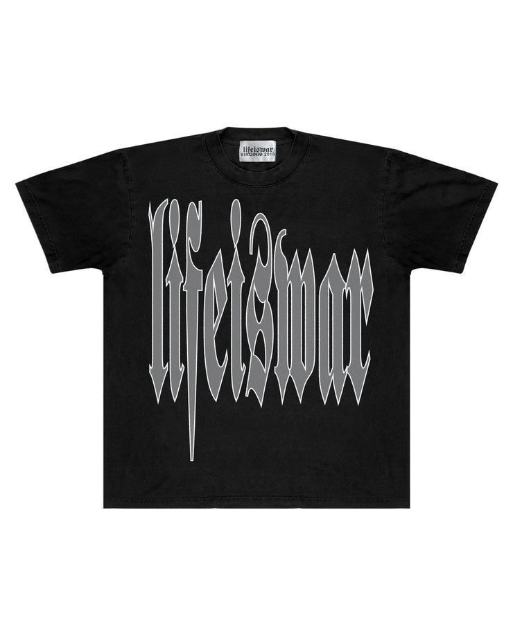 Elongated LIW Outlined [BLACK/GRAY] T-shirt