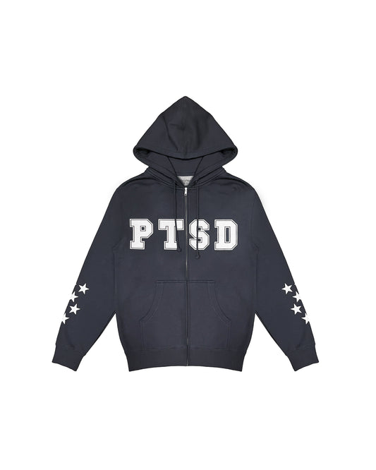 PTSD [NAVY] Zip Up Hoodie