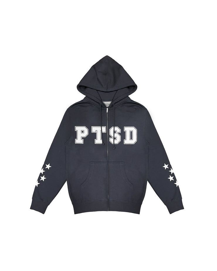 PTSD [NAVY] Zip Up Hoodie
