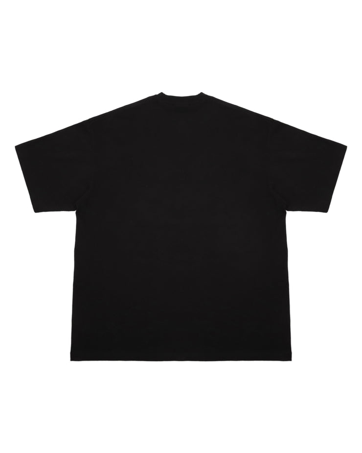 Black t-shirt on a white background
