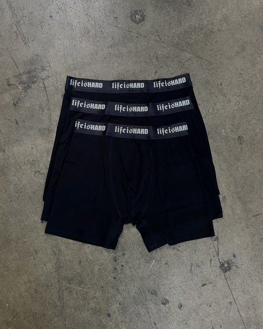 lifeishard [BLACK] boxer briefs [3 PACK]
