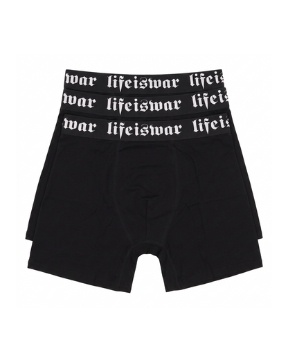 lifeiswar [BLACK] boxer briefs [3 PACK]