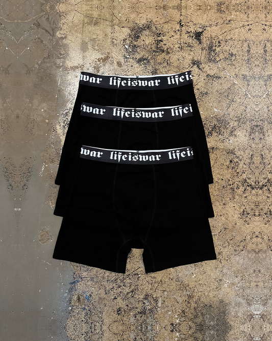 lifeiswar [BLACK] boxer briefs [3 PACK]
